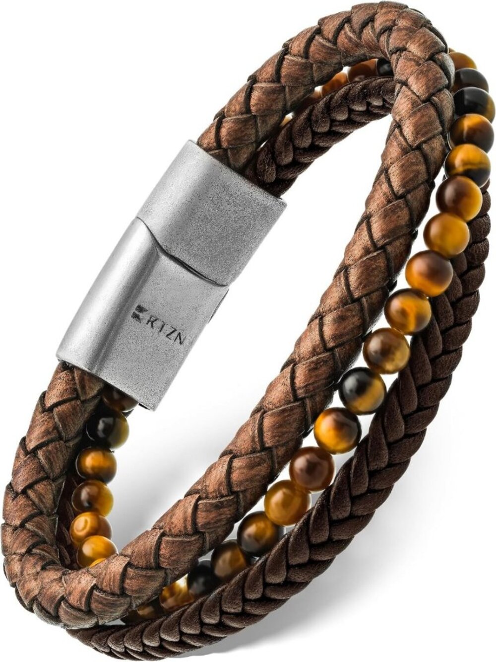 RTZN® Brown Leather Bracelet for Men – Premium Artisan Handcrafted Mens Leather